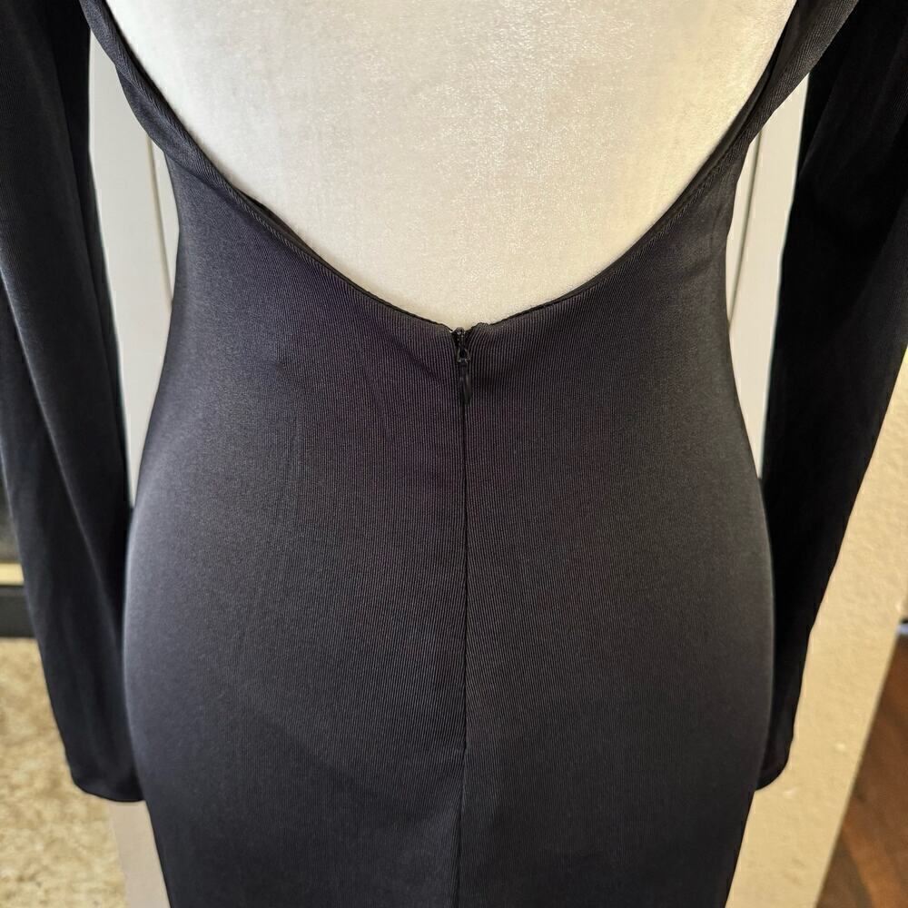 Jason Wu Black Strappy Slinky Dress Size Small Witchy Whimsigoth Dark Romantic - Picture 6 of 8